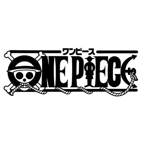 Anime One Piece Logo Cartoon Vinyl Decal Blacksilver Car Sticker Car