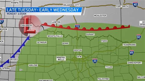 Severe Storms Possible Late Tuesday And Early Wednesday Nbc 5 Dallas