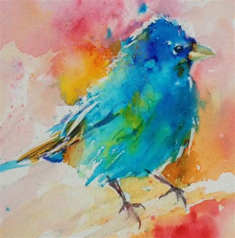 Watercolor Wanderings By Christy Lemp Indigo Bunting Contemporary