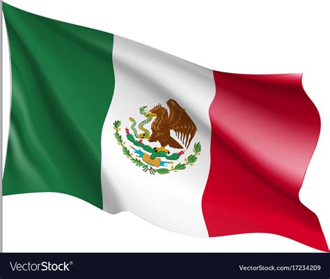 Waving Flag Of Mexico Royalty Free Vector Image