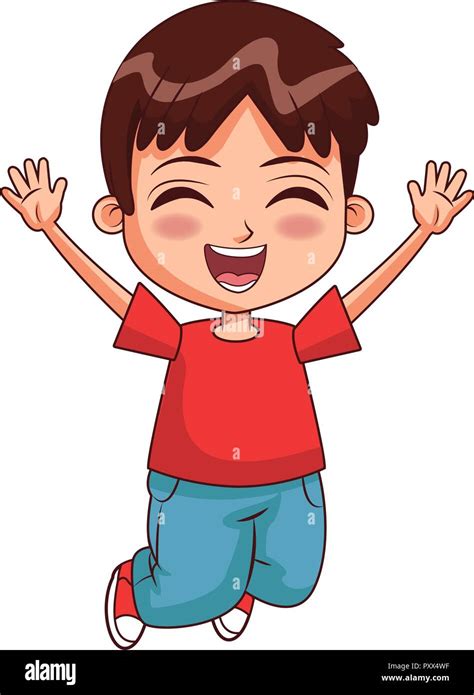 Happy Boy Cartoon Stock Vector Image And Art Alamy