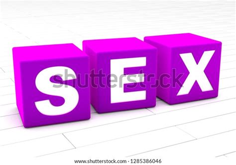 3d Rendered Illustration Word Sex Stock Illustration 1285386046