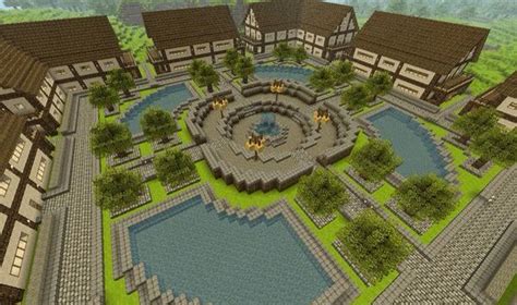 My personal favorite floor design is the iron block/pine leaf design. Cool town | Minecraft architecture, Minecraft construction ...