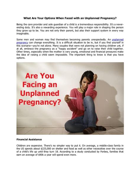 What Are Your Options When Faced With An Unplanned Pregnancy