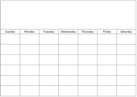 Blank Calendar Blank Monthly Calendar Template Blank Calendar Blank
