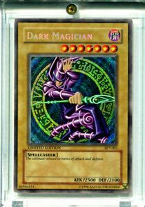 Individual collectible card game cards └ collectable card games & accessories └ toys, hobbies all categories food & drinks antiques art baby books, magazines business cameras cars, bikes toys, hobbies. YuGiOh LIMITED EDITION 1996 Dark Magician SECRET RARE Holo ...