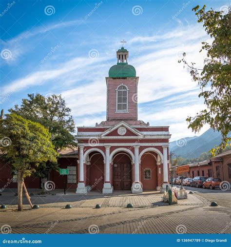 Church In San Jose De Maipo Town At Cajon Del Maipo Chile Stock Image