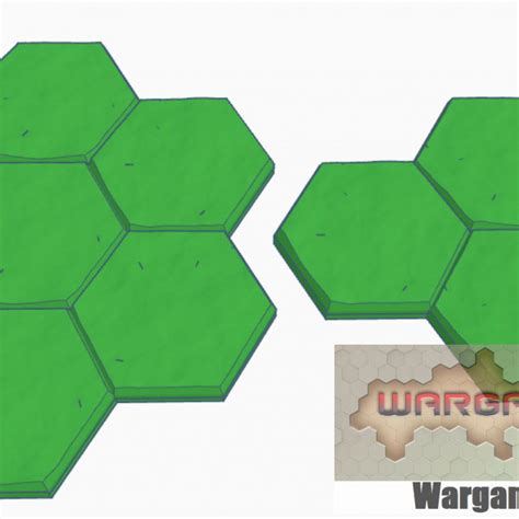 3d Printable Open Ground 4 And 7 Hex Tile Clusters Hex Map Scale By