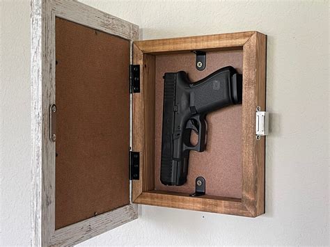 hidden gun storage picture frame safe gun concealment etsy