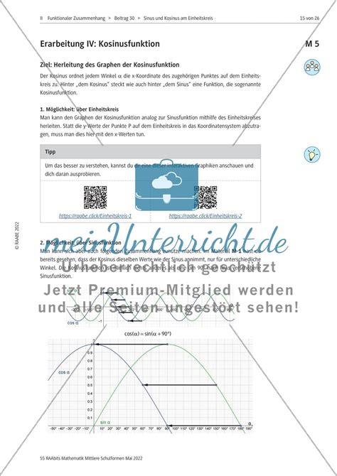 Sinus Und Kosinus Am Einheitskreis M M Meinunterricht