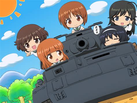 Akiyama Yukari Chibi Combat Vehicle Girls Und Panzer Group Isuzu Hana