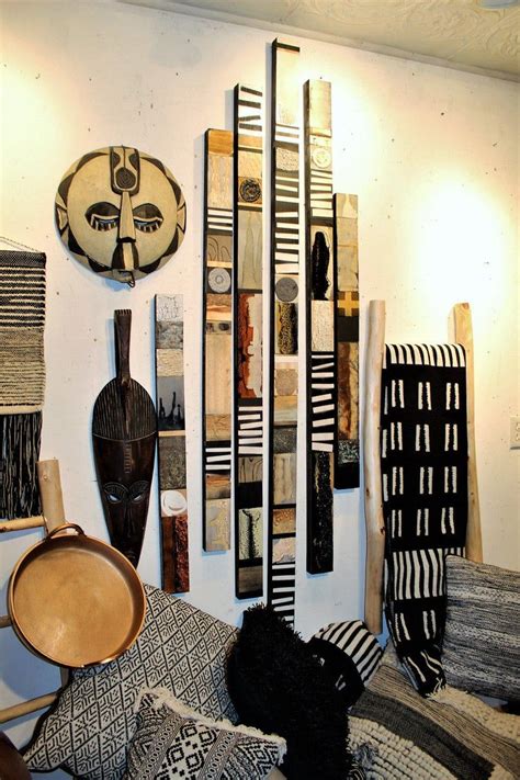 Modern African Art Rustic Tribal Buy 1 All Glazed Wood Metal Etsy