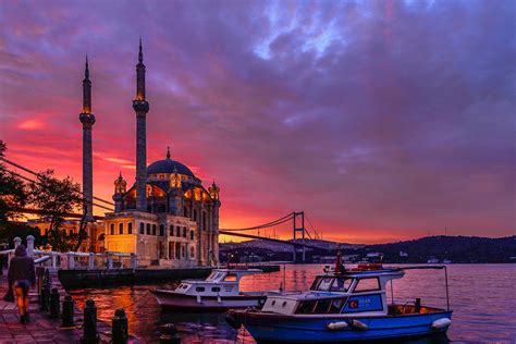 Bosphorus Bridge And Ortakoy Mosque In Istanbul