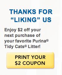 Purina tidy cats litter coupon will help you save an average of $6. Tidy Cats Cat Litter Coupon (FREE at Walmart)