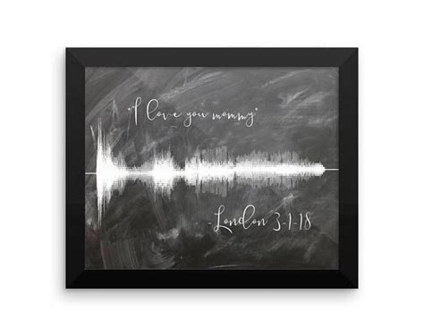 It totally inspired me to create some bold valentine's day art for the mantle so i created this diy sound wave art piece. Framed poster, This is a custom made sound wave art print ...