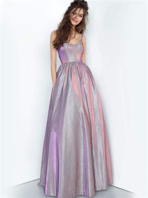 Jovani Jvn2191 Size 16 Purple Long Iridescent Ball Gown Prom Dress Pockets Prom Dresses Ball