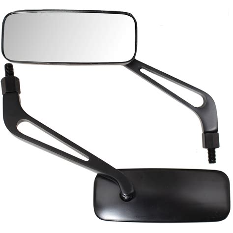 Ryde Black 10mm8mm Rectangle Universal Motorcycle Mirrors Bike