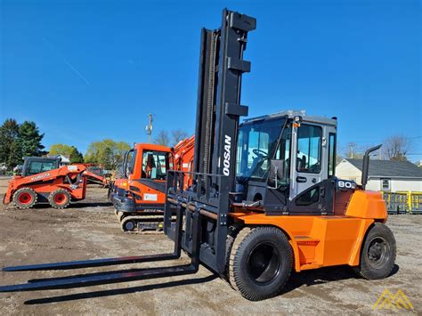 2021 Doosan D80s 7 Pneumatic Tire Forklift For Sale Or Rent Lift Truck Forklifts Telehandlers