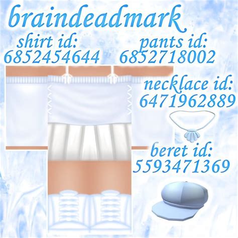 Baby Blue Soft Aesthetic Roblox Outfit Codes With Matching Hats And