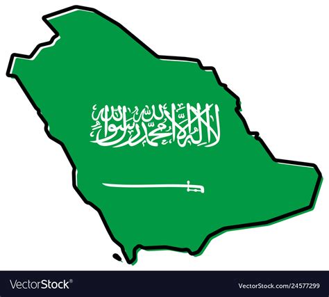 Maybe you would like to learn more about one of these? Simplified map - kingdom of saudi arabia ksa Vector Image