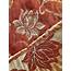 SWATCH 4” X 7”  Quilted Brocade Floral Upholstery Fabric Rust Brick
