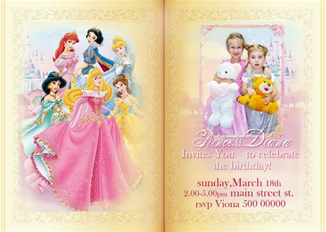 Free Printable Invitation All Disney Princess Free Invitation