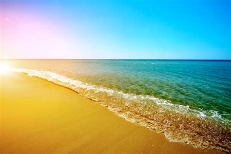 лето море солнце пляж песок берег Hd обои для ноутбука
