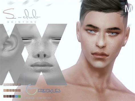 The Sims Resource Male Natural Freckles Skintones Overlay
