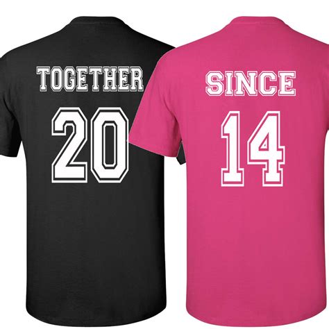 Couple T Shirts Together Since Love Shirt Valentines Day T Tee Crewneck U Ebay