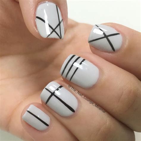 Geometric Lines Nail Art Design Lines On Nails Line Nail Art Line Nail Designs