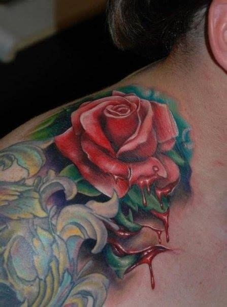 Bloody Rose Tattoo Tattoos Art And Design Pinterest