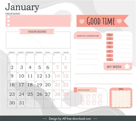 Coreldraw Calendar Template Vectors Free Download 39248 Editable Ai