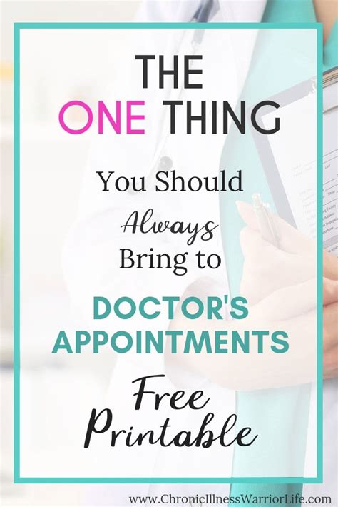 The One Thing You Should Bring To Every Doctors Appointment Free