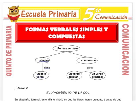 Formas Verbales Simples Y Compuestas Para Quinto De Primaria Sexiezpix Web Porn