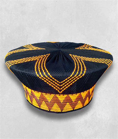 Traditional Zulu Hats Orange Black African Clothing And Accessories