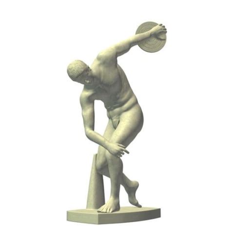 Greek Discobolus Statue 3d Model Obj Stl 123free3dmodels