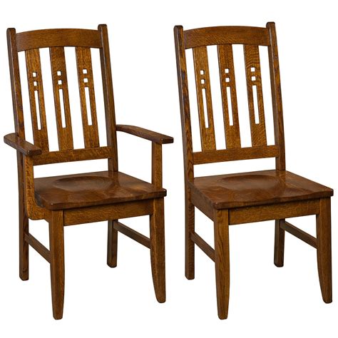 Calumet Heights Amish Dining Chairs Genuine Wood Cabinfield