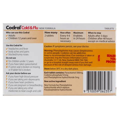 Buy Codral Pe Cold And Flu Tablets 48 Online At Chemist Warehouse®
