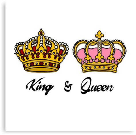 King And Queen Crowns Canvas Print By Rebeccatagg Redbubble