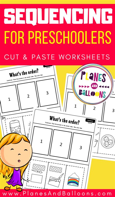 Sequencing Worksheets For Preschool Planes And Balloons