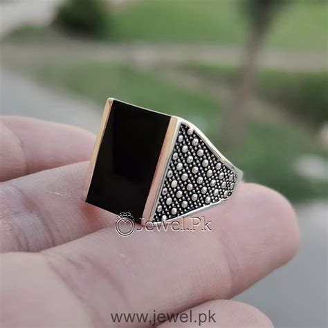 Turkish Ring Black Beauty Silver 925 Chandi