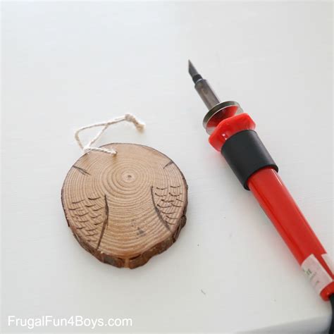 How To Make Adorable Wood Slice Owl Ornaments And An Owl Tree Frugal