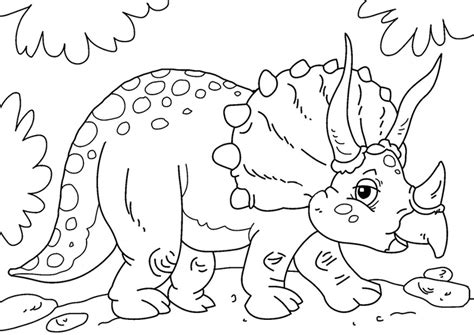 Mit hilfe von gratis malvorlagen üben kinder nicht nur, die buntstifte ruhiger zu führen und genauer zu steuern, sondern sie erkennen auch den reiz. Malvorlage Dinosaurier - Triceratops - Kostenlose ...