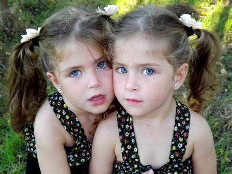 Two Sisters Twins In Sundresses Free Image Download