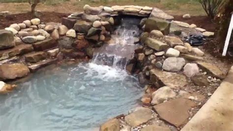 Natural Stone Pond W Waterfall Envisions Landscape