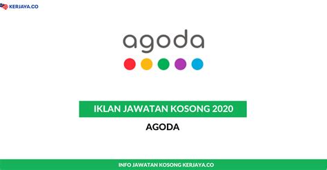 Jawatan kosong terkini kerajaan dan swasta di seluruh malaysia tahun 2020. Jawatan Kosong Terkini Agoda • Kerja Kosong Kerajaan & Swasta