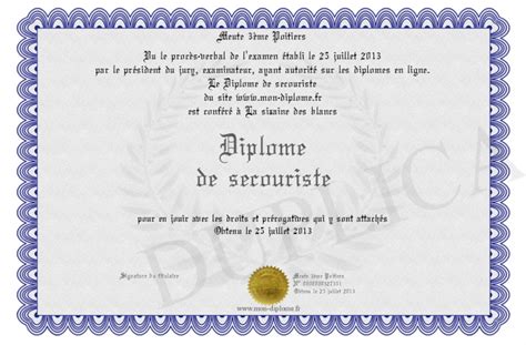 Diplome De Secouriste