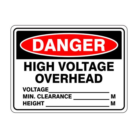 High Voltage Overhead Detailed Discount Safety Signs New Zealand