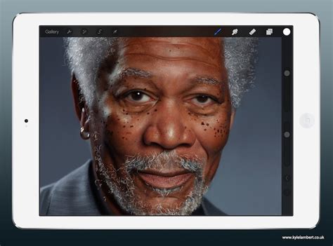 285 000 Finger Painting Strokes On Ipad Forms Realistic Portrait Of Morgan Freeman