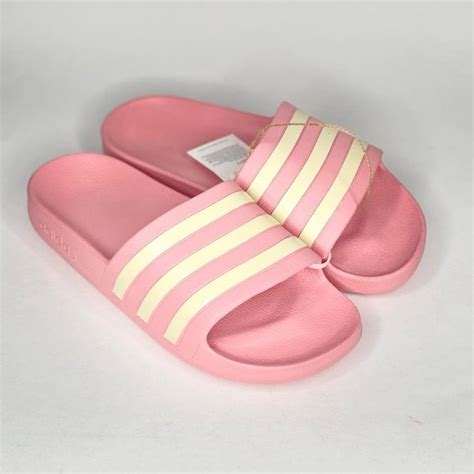 Adidas Shoes Womens Adidas Adilette Aqua Slide Gz5877 Wonder Mauve Wonder White Nwt Poshmark